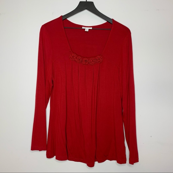 Fashion Bug • long sleeve rose blouse - Picture 2 of 6